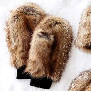 Faux Fur Mittens by Mark & Graham
